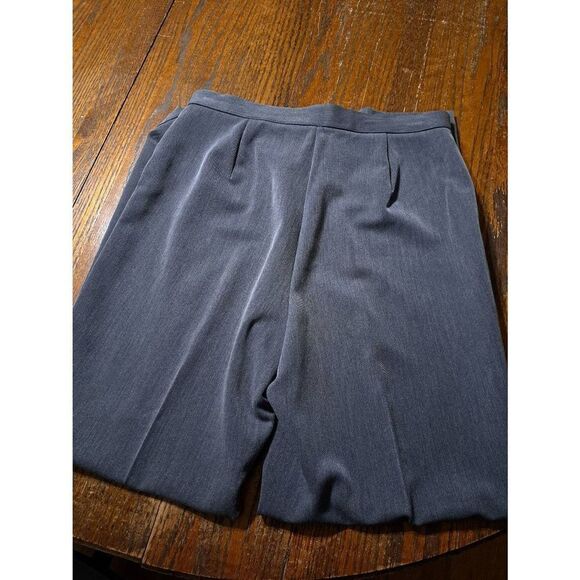 Size 10 Koret Grey Flat Front Pleated Leg Lined Dress Pants High Waist - Picture 4 of 4